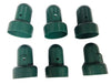 6-pack Trampoline Enclosure Green (Flat) Pole Caps for Skywalker Trampolines