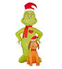 Gemmy 6 ft. LED Santa Grinch with Max Sitting Inflatable