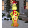 Gemmy 6 ft. LED Santa Grinch with Max Sitting Inflatable