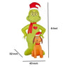 Gemmy 6 ft. LED Santa Grinch with Max Sitting Inflatable