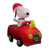 Gemmy Peanuts 6-FT Snoopy and Woodstock in Christmas Car Holiday Inflatable