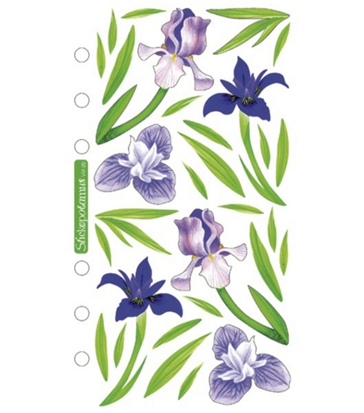 Sticko Vellum Stickers-Irises