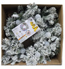 GE Color Choice 26-inch Dual Color Lighted Artificial Flocked Christmas Wreath