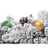 GE Color Choice 26-inch Dual Color Lighted Artificial Flocked Christmas Wreath