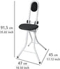 WENKO E2X Standing Support SECURA Multi-task Chair with Backrest White