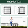 FXW Rollick Dog Playpen Decorative Garden Fence 23.6" X 22.2" (7.6 length) 4 Panels