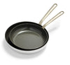 GreenPan Craft Steel 9.5-inch and 11-inch Frypan Ceramic Nonstick Set Silver