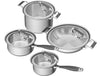 CookCraft by Candace 8-Piece Tri-Ply Stainless Steel Luxury Cookware Set