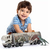 Kid Galaxy Dinosaur Transport with 4 Lights and Sounds Posable Dinos - Gray