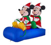 Disney 5 FT Inflatable Mickey and Minnie's Sled Scene Christmas Decoration