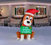 Gemmy 6-ft LED Santa's Cookie Dog Holding Sign Christmas Inflatable