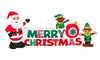 Gemmy 10FT Giant-Sized LED Merry Christmas Sign w/ Santa Clause & Elves Inflatable