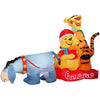 Disney Christmas Inflatable Eeyore Pulling Pooh and Tigger on Sled LED 7.5FT Wide