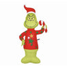 Gemmy 4FT LED Grinch in Christmas Sweater with Candy Cane Holiday Inflatable