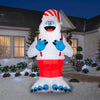 Giant Fuzzy Plush Bumble in Suspenders Christmas Inflatable 11FT X 5.7FT