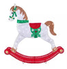 Gemmy 4 ft. LED Glimmer Tinsel Rocking Horse Holiday Yard Decoration