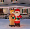 Home Accents Holiday 8FT Animated Santa and Reindeer "Cheers" Christmas Inflatable