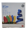 GE StayBright 25-LED Diamond Cut C-9 Multicolor Christmas Lights 12-Feet