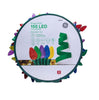 GE Energy Smart 150 LED C-6 Faceted Lights Multi with Green Wire 49.6-FT