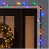 GE Energy Smart 150 LED C-6 Faceted Lights Multi with Green Wire 49.6-FT