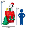 Gemmy Peanuts 8.5-ft Lighted Snoopy on a Doghouse Christmas Inflatable