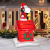 Gemmy Peanuts 8-ft Pre-Lit Snoopy and Woodstock on a Doghouse Christmas Inflatable