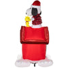 Gemmy Peanuts 8-ft Pre-Lit Snoopy and Woodstock on a Doghouse Christmas Inflatable
