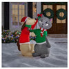 Gemmy 4 ft. LED Cat and Dog Mistletoe Scene Inflatable Christmas Inflatable