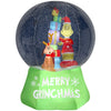 6-Foot Animated Holiday Grinch and Max with Gifts Inflatable Snowglobe