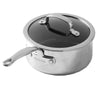 GreenPan Craft Stainless Steel Ceramic Nonstick 3.3QT Saucepan and Lid Silver