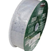Kirkland Wire Edged Silver Sheer Ribbon with Silver Dot Accents 50 yd X 1.5 in