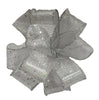 Kirkland Wire Edged Silver Sheer Ribbon with Silver Dot Accents 50 yd X 1.5 in