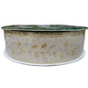 Kirkland Wire Edged Burlap Ribbon with Gold & Silver Glitter Accent 50yd X 1.5in