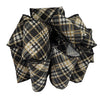 Kirkland Wire Edged Black Plaid Ribbon with Gold Accent 50yd X 2.5in
