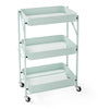 Member's Mark 3-Tier Foldable Rolling Cart in Aqua