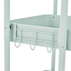 Member's Mark 3-Tier Foldable Rolling Cart in Aqua