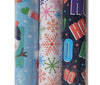 Kirkland Double-Sided Gift Wrap 3 Rolls Christmas Wrap 270 sq ft Blue/White/Navy