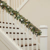 9-FT Pre-Lit Decorated Artificial Garland 100 LED Warm White Lights Gold Accents
