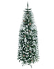 Mupera 5FT Snow Flocked Slim Artificial Christmas Tree with Metal Stand