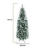 Mupera 5FT Snow Flocked Slim Artificial Christmas Tree with Metal Stand