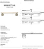 Alno A7420-30-BRZ Manhattan Modern Towel Bars, Bronze