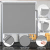 YCUHEN Cordless Roller Shades Pull Down Window Blinds Grey 32"W X 72"L