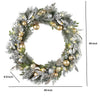 Red Co 30-in Artificial Christmas Wreath Decorated LED Lights Battery Silver/Gold