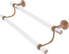 Allied Brass Pacific Beach Double Towel Bar with twisted Accents PB-72T-30-BBR