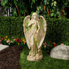Alpine Corporation QFC105-201 Old World Angel Statue with Mossy Finish