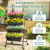 4-Tier Steel Vertical Raised Garden Bed Black
