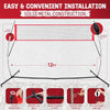 Freestanding 12-Foot Volleyball Net with 5 Adjustable Heights