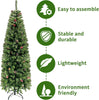 MuRealy 5FT Pencil Slim Artificial Christmas Tree with Pinecones and Metal Stand