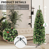 MuRealy 5FT Pencil Slim Artificial Christmas Tree with Pinecones and Metal Stand