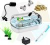 Brisllan Baby Turtle Tank Starter Kit-Large Acrylic Habitat Water Fountain